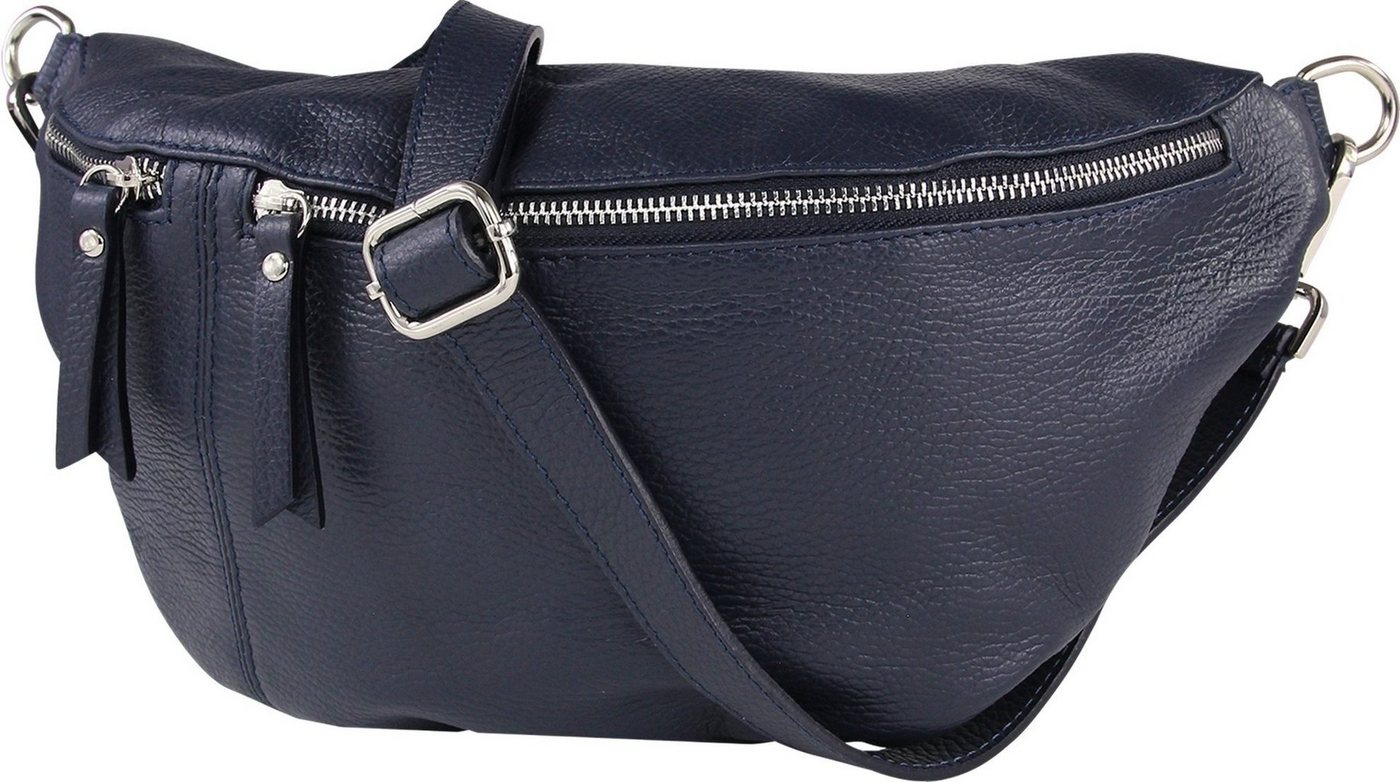 Toscanto Gürteltasche Toscanto Tasche blau Gürteltasche sehr (Gürteltasche), Damen Gürteltasche Leder, blau ca. 37cm x ca. 20cm von Toscanto