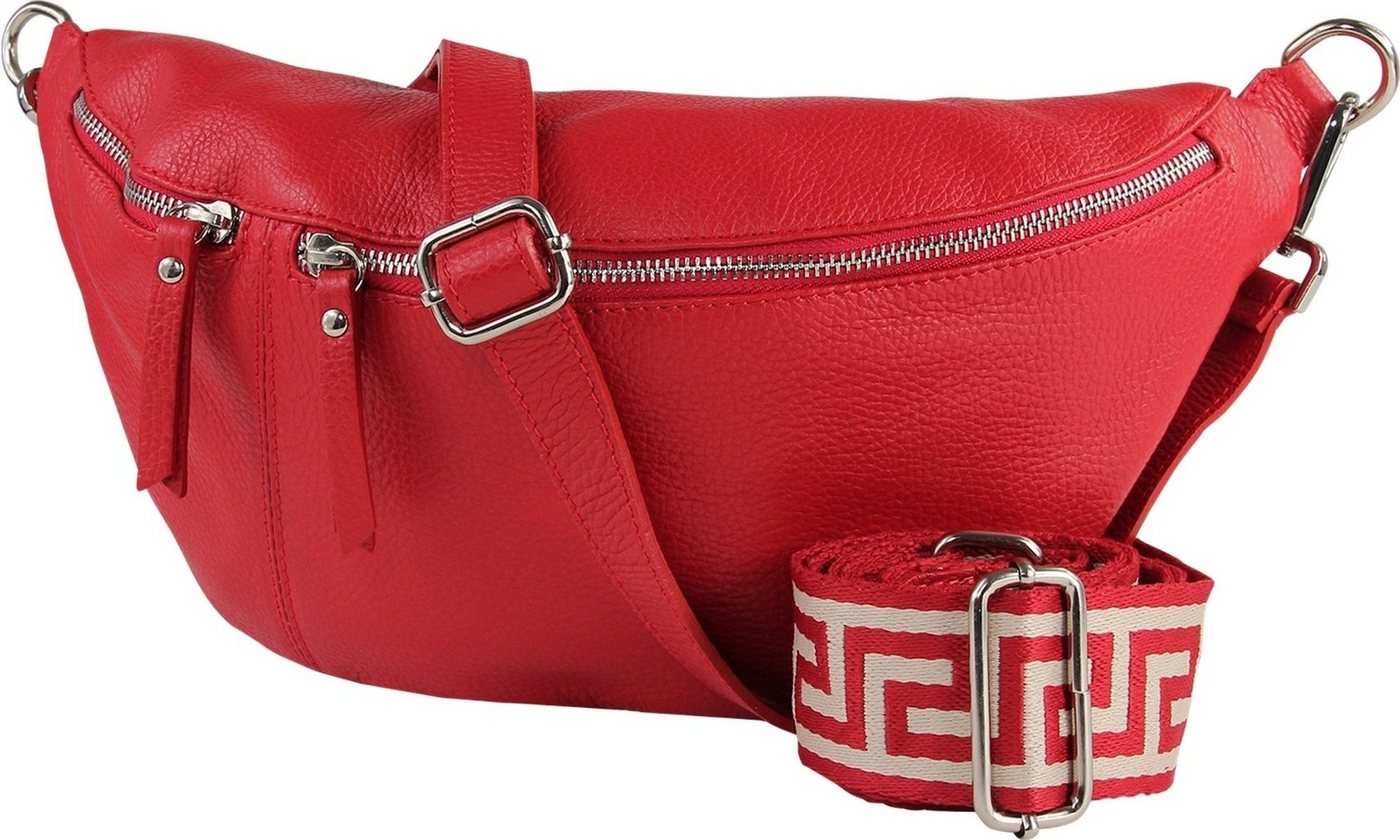 Toscanto Gürteltasche Toscanto Tasche rot Gürteltasche sehr (Gürteltasche), Damen Gürteltasche Leder, rot ca. 37cm x ca. 20cm von Toscanto