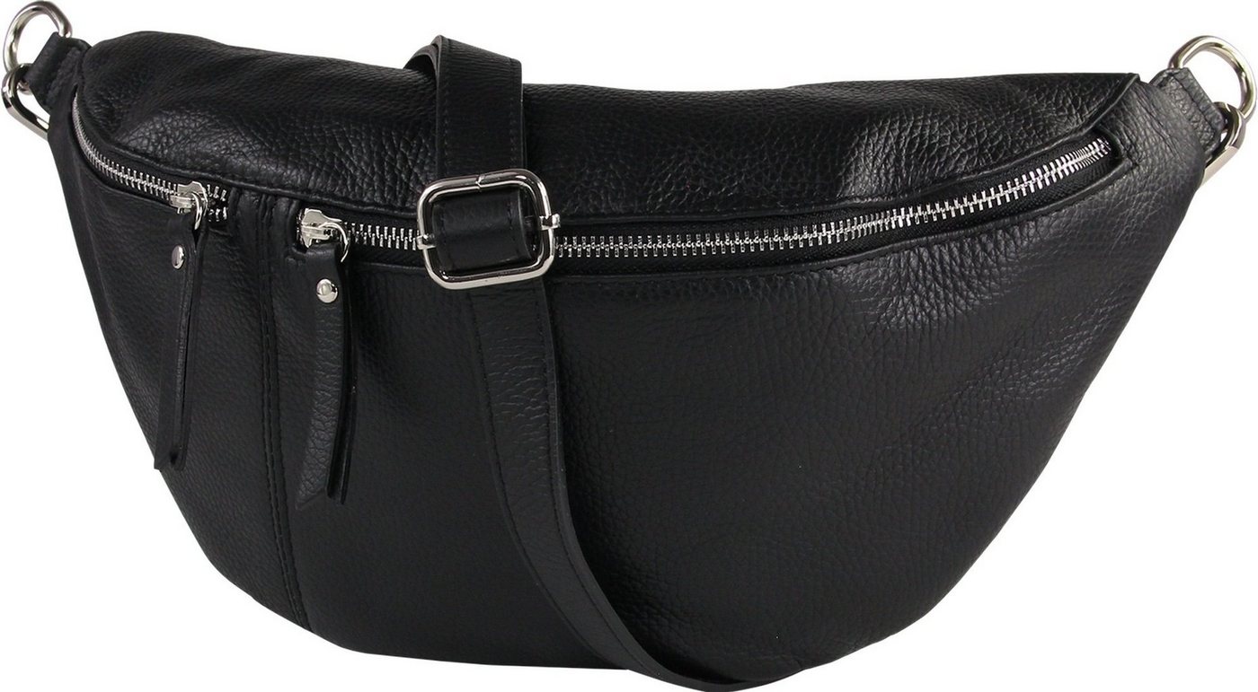 Toscanto Gürteltasche Toscanto Tasche schwarz Gürteltasche sehr (Gürteltasche), Damen Gürteltasche Leder, schwarz ca. 37cm x ca. 20cm von Toscanto