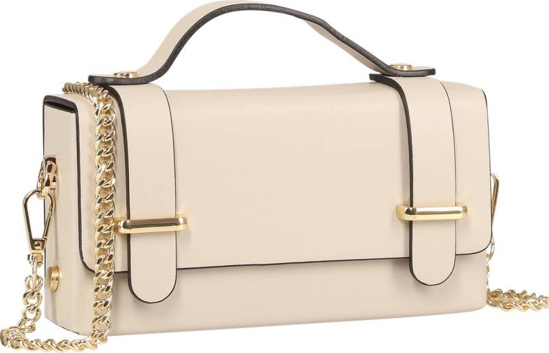 Toscanto Handtasche Toscanto Damen Handtasche Leder Tasche (Handtasche), Damen Leder Handtasche, beige ca. 19cm von Toscanto