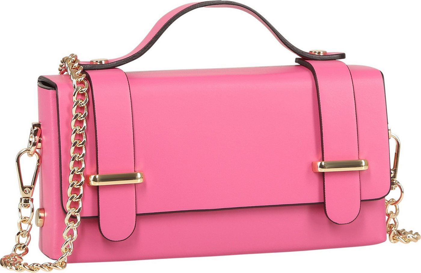 Toscanto Handtasche Toscanto Damen Handtasche Leder Tasche (Handtasche), Damen Leder Handtasche, fuchsia, rosa ca. 19cm von Toscanto