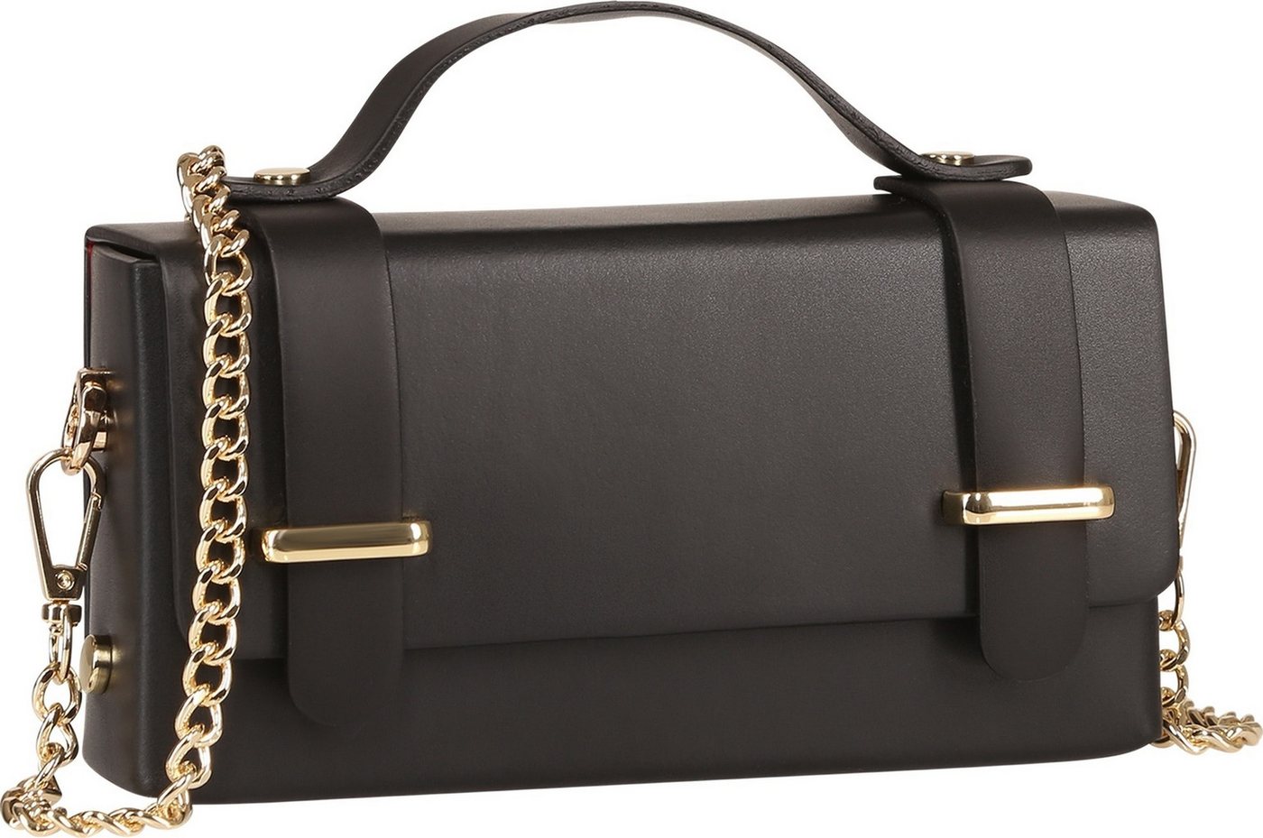 Toscanto Handtasche Toscanto Damen Handtasche Leder Tasche (Handtasche), Damen Leder Handtasche, schwarz ca. 19cm von Toscanto