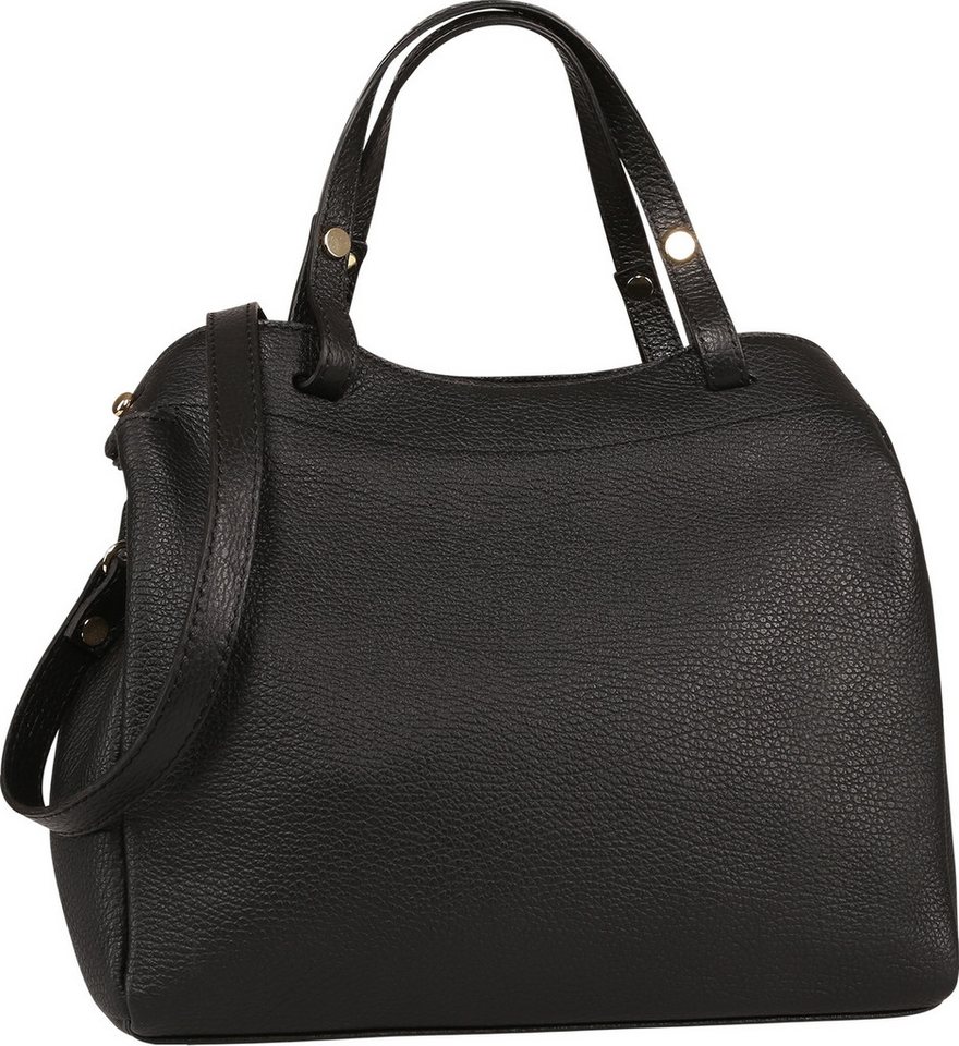 Toscanto Handtasche Toscanto Damen Handtasche Leder Tasche (Handtasche), Damen Leder Handtasche, schwarz ca. 31cm von Toscanto