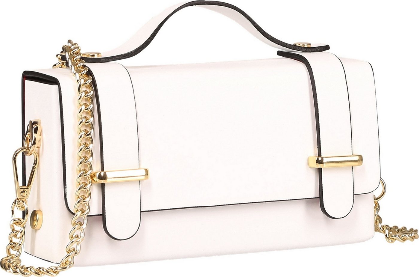 Toscanto Handtasche Toscanto Damen Handtasche Leder Tasche (Handtasche), Damen Leder Handtasche, weiß ca. 19cm von Toscanto