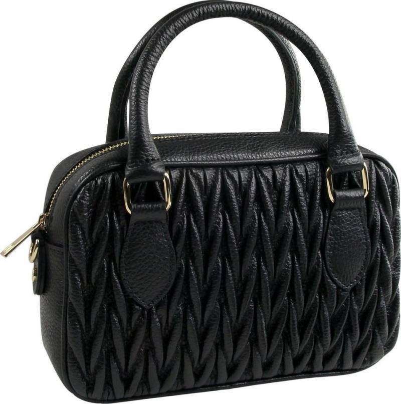 Toscanto Handtasche Toscanto Damen Handtasche Schultertasche (Handtasche), Damen Leder Handtasche, Schultertasche, schwarz ca. 24cm von Toscanto