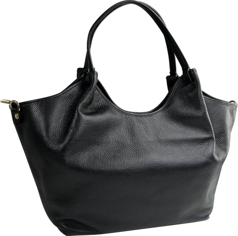 Toscanto Handtasche Toscanto Damen Handtasche Schultertasche (Handtasche), Damen Leder Handtasche, Schultertasche, schwarz ca. 47cm von Toscanto