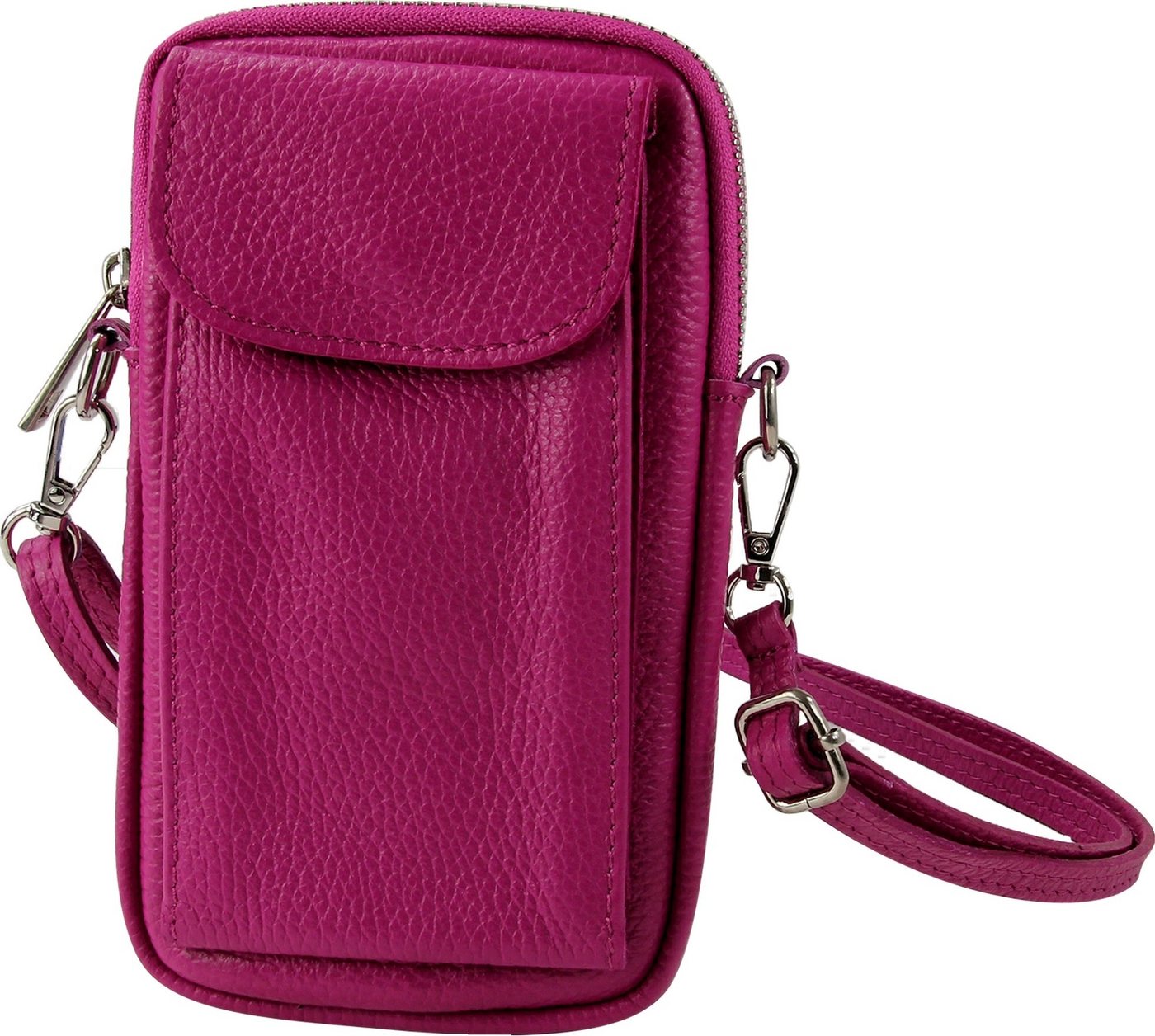 Toscanto Handtasche Toscanto Damen Umhängetasche Handtasche (Umhängetasche), Damen Umhängetasche, Handtasche Leder, pink ca. 12cm x ca. 20cm von Toscanto