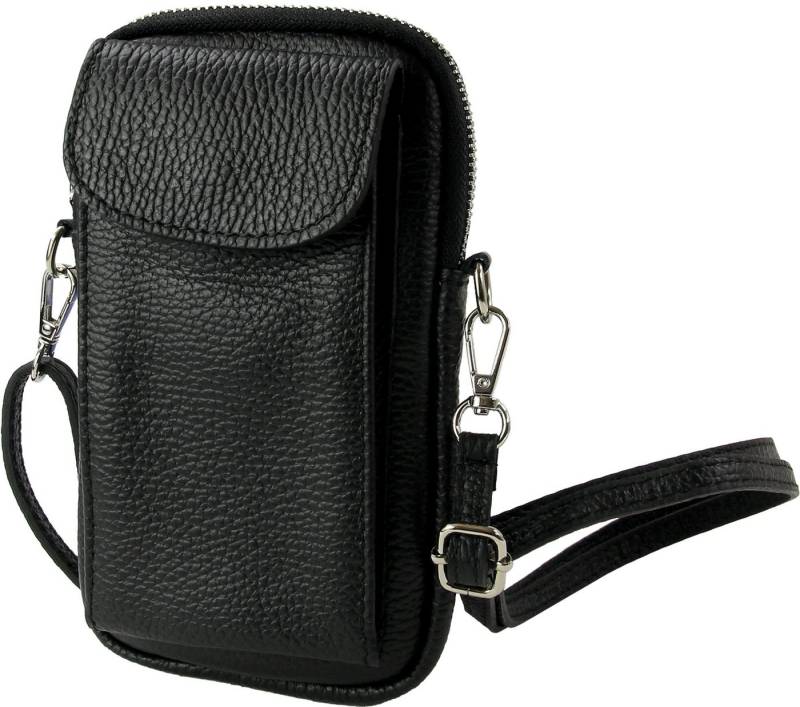 Toscanto Handtasche Toscanto Damen Umhängetasche Handtasche (Umhängetasche), Damen Leder Umhängetasche, Handtasche, schwarz ca. 12cm von Toscanto
