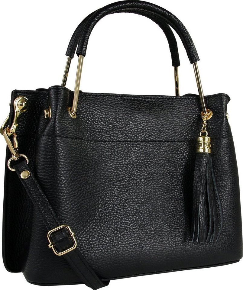 Toscanto Handtasche Toscanto Damen Umhängetasche Handtasche (Umhängetasche), Damen Umhängetasche, Handtasche Leder, schwarz ca. 30cm x ca. 21cm von Toscanto