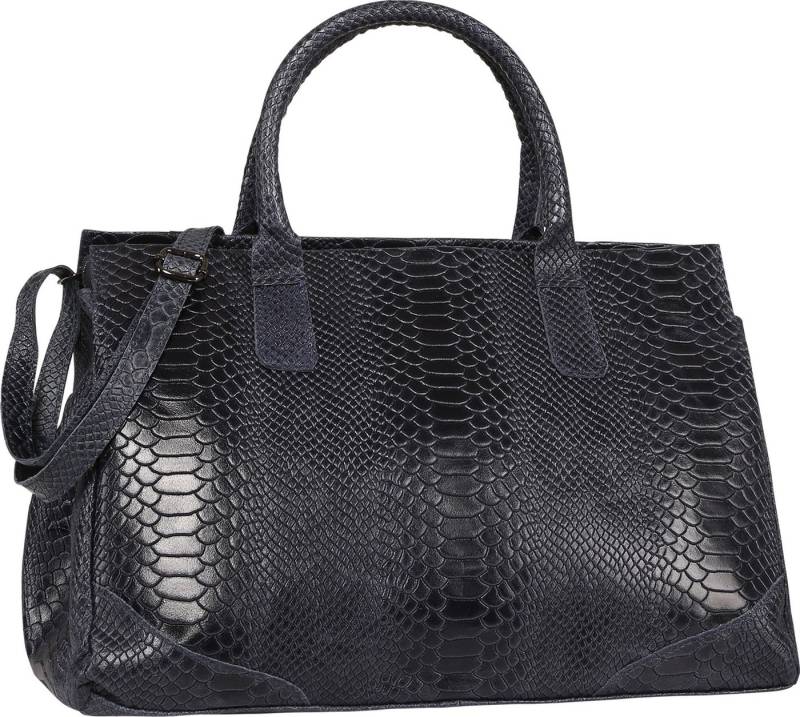 Toscanto Henkeltasche Toscanto Damen Henkeltasche Leder Tasche (Henkeltasche), Damen Leder Henkeltasche, dunkelblau ca. 40cm von Toscanto