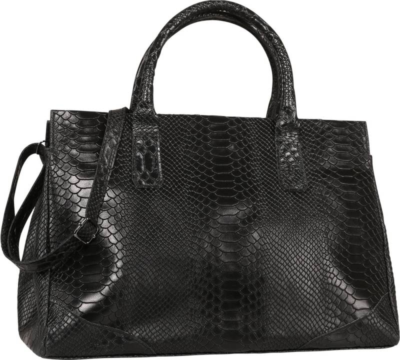Toscanto Henkeltasche Toscanto Damen Henkeltasche Leder Tasche (Henkeltasche), Damen Leder Henkeltasche, schwarz ca. 40cm von Toscanto