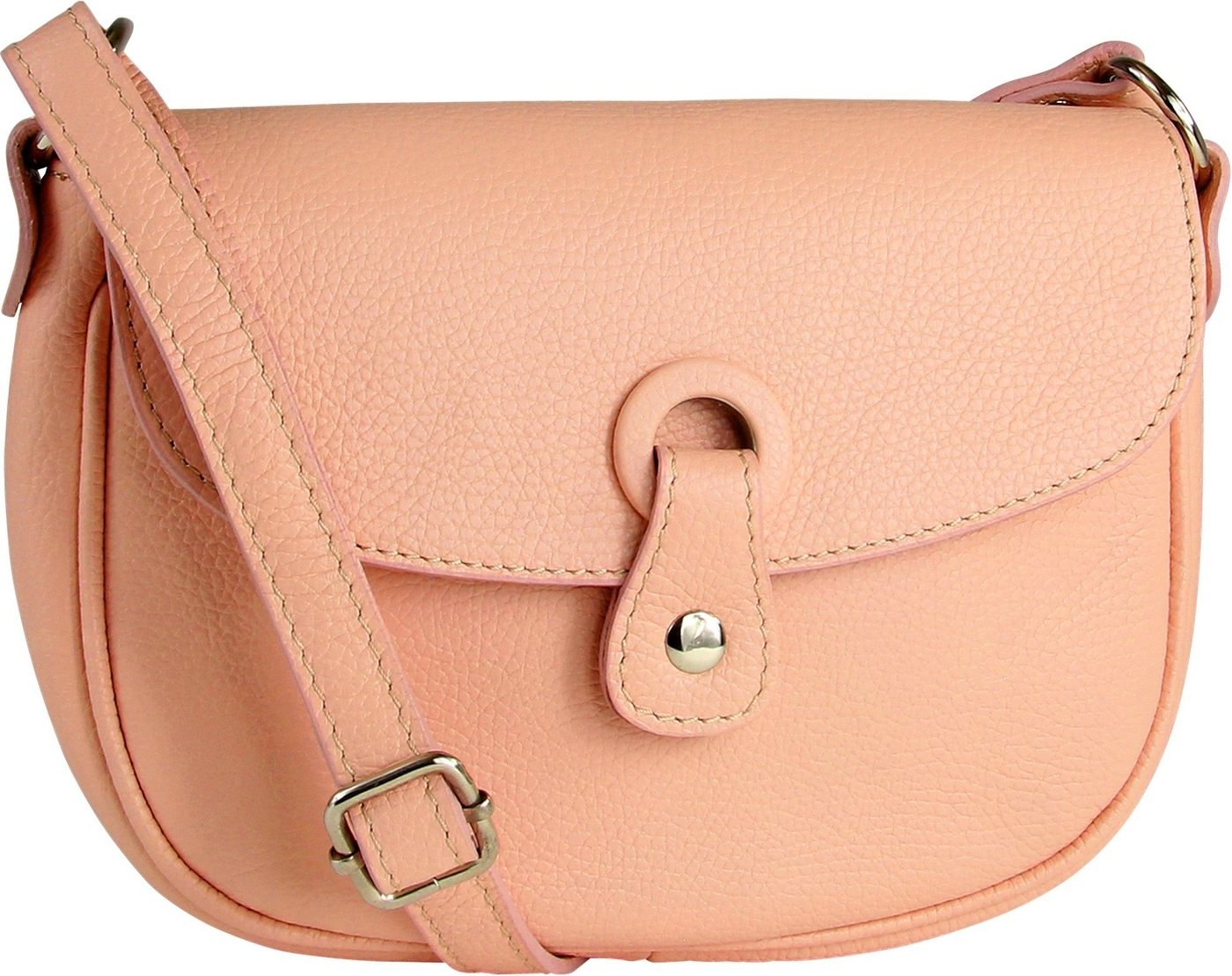 Toscanto Schultertasche Toscanto Damen Schultertasche (Schultertasche), Damen Schultertasche, Umhängetasche Leder, rosa, Größe ca. 21cm von Toscanto