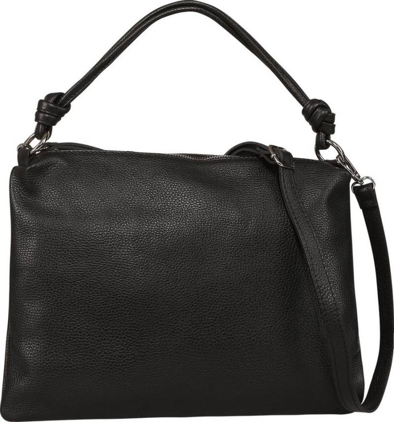 Toscanto Schultertasche Toscanto Damen Schultertasche Leder (Schultertasche), Damen Leder Schultertasche, schwarz ca. 37cm von Toscanto