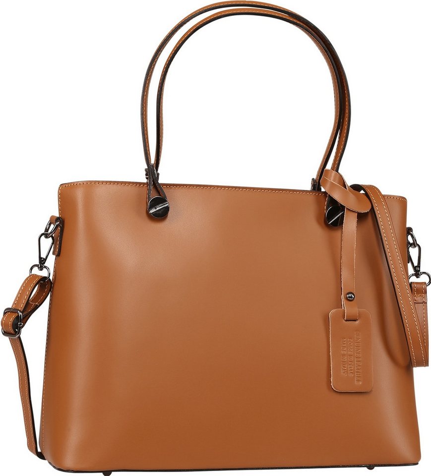 Toscanto Schultertasche Toscanto Damen Schultertasche Leder (Schultertasche), Damen Leder Schultertasche, tan, hellbraun ca. 37cm von Toscanto