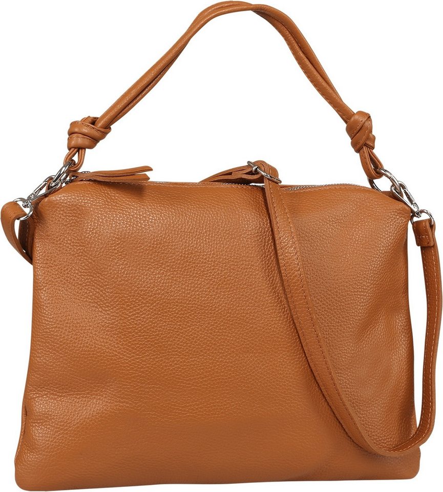 Toscanto Schultertasche Toscanto Damen Schultertasche Leder (Schultertasche), Damen Leder Schultertasche, tan, hellbraun ca. 37cm von Toscanto