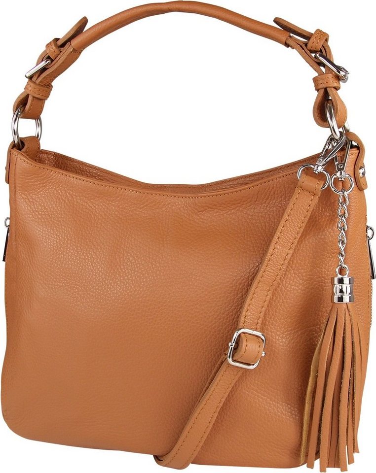 Toscanto Schultertasche Toscanto Damen Schultertasche Shopper (Schultertasche), Damen Schultertasche, Shopper Leder, tan, braun, Größe ca. 30cm von Toscanto