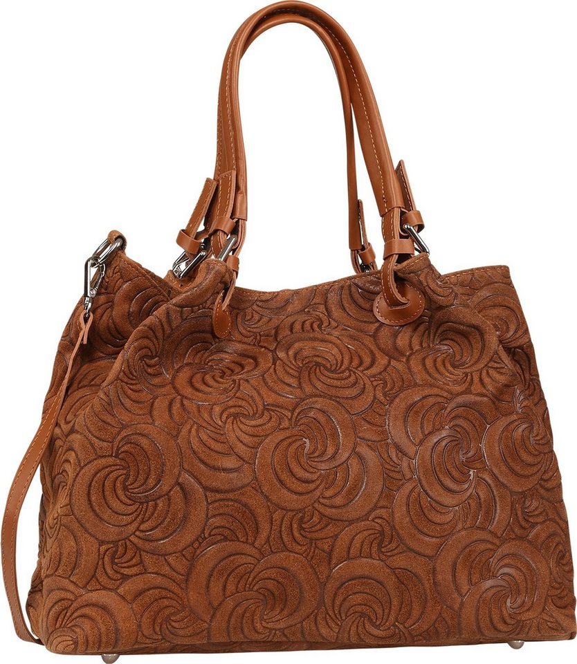 Toscanto Schultertasche Toscanto Damen Schultertasche Wildleder (Schultertasche), Damen Wildleder Schultertasche, braun ca. 36cm von Toscanto