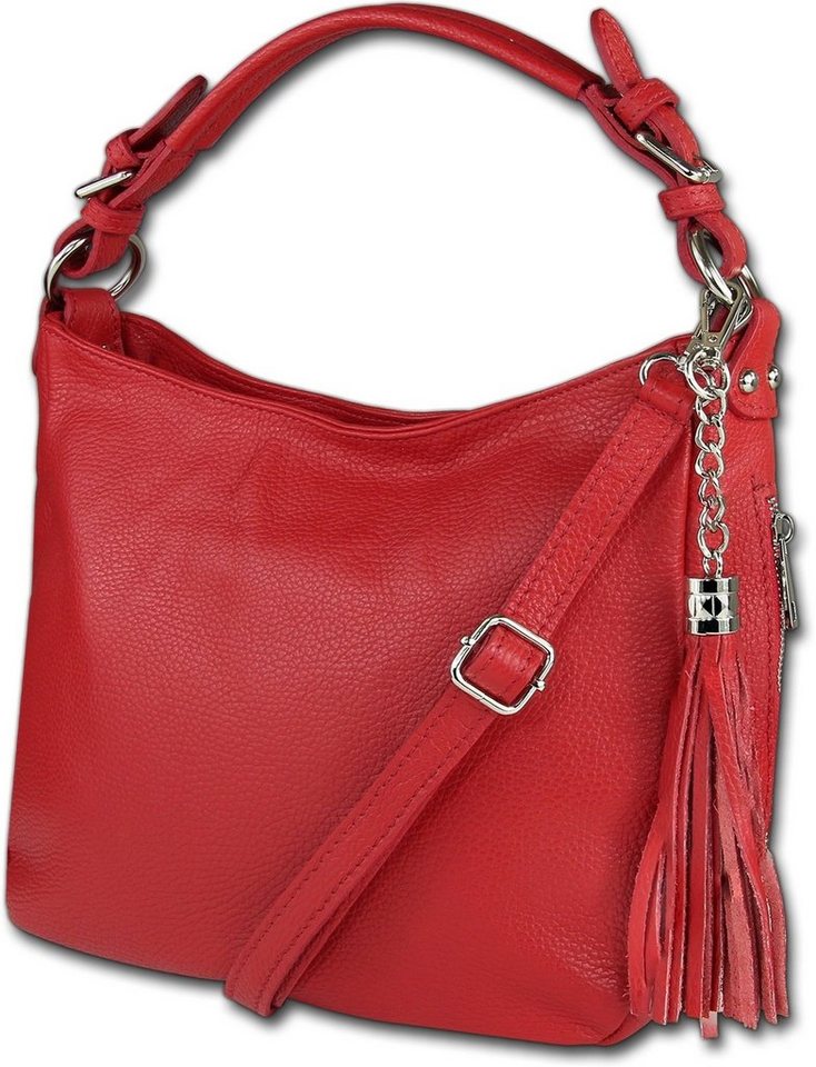 Toscanto Shopper Toscanto Schultertasche, Shopper (Schultertasche, Shopper), Damen Tasche Echtes Leder rot, Made-In Italy von Toscanto