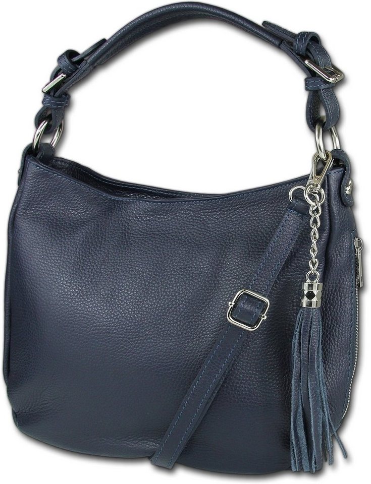 Toscanto Shopper Toscanto Schultertasche, Shopper (Shopper, Shopper), Damen Tasche Echtes Leder blau, Made-In Italy von Toscanto