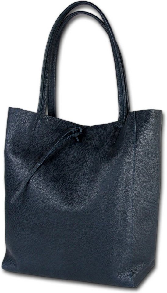 Toscanto Shopper Toscanto Shopper, Schultertasche (Schultertasche, Schultertasche), Damen Tasche Echtes Leder, Rindsleder blau, Made-In Italy von Toscanto