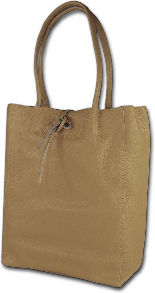 Toscanto Shopper Toscanto Shopper, Schultertasche (Schultertasche, Schultertasche), Damen Tasche Echtes Leder, Rindsleder braun, beige, Made-In Italy von Toscanto