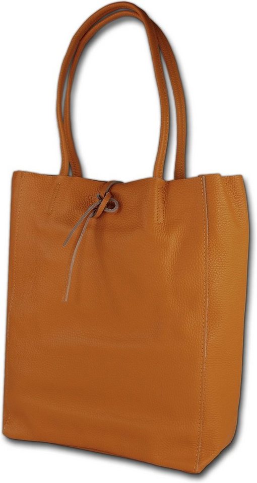 Toscanto Shopper Toscanto Shopper, Schultertasche (Schultertasche, Schultertasche), Damen Tasche Echtes Leder braun, cognac, Made-In Italy von Toscanto