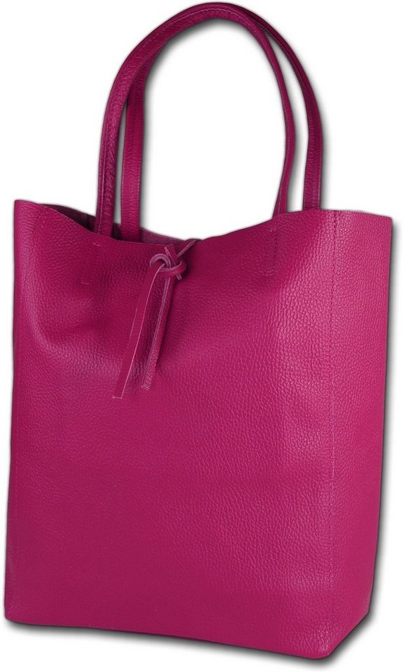 Toscanto Shopper Toscanto Shopper, Schultertasche (Shopper, Schultertasche), Damen Tasche Echtes Leder, Rindsleder pink, Made-In Italy von Toscanto