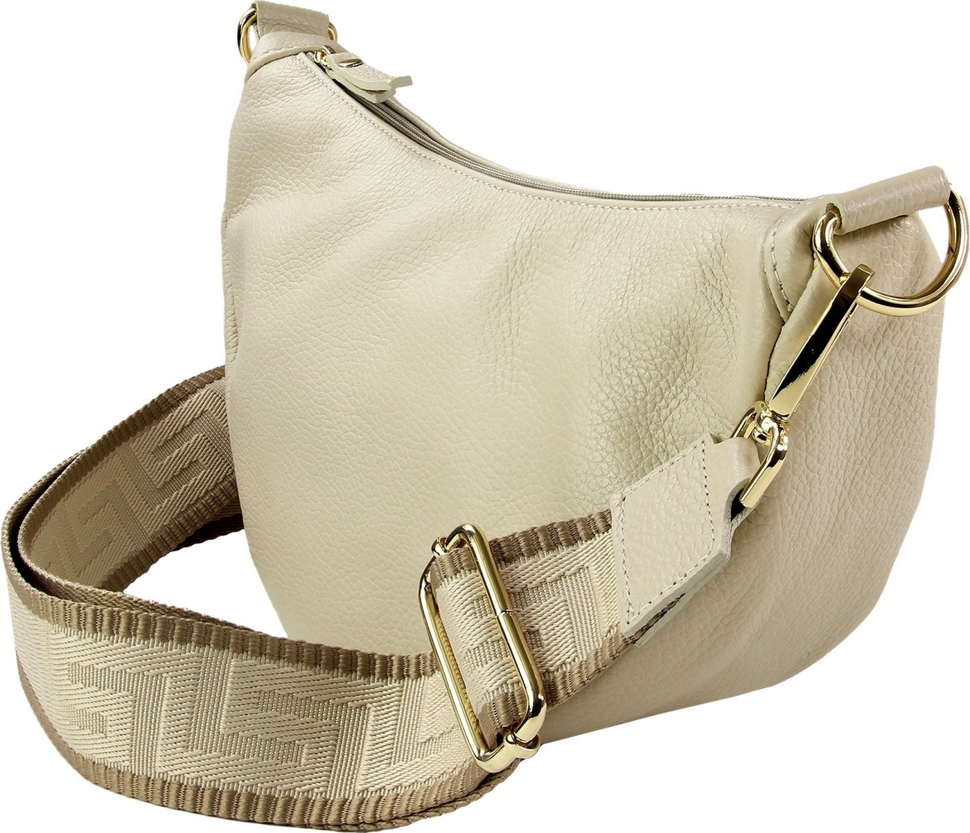 Toscanto Umhängetasche Toscanto Damen Jugend Umhängetasche (Umhängetasche), Damen, Jugend Umhängetasche, Citytasche Leder, beige ca. 33cm x 17cm von Toscanto