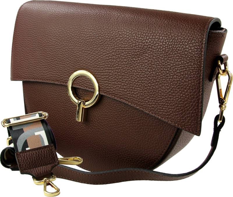 Toscanto Umhängetasche Toscanto Damen Jugend Umhängetasche (Umhängetasche), Damen, Jugend Leder Umhängetasche, Citytasche, dunkelbraun ca. 30cm von Toscanto