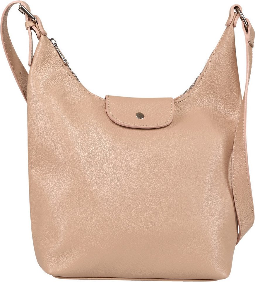 Toscanto Umhängetasche Toscanto Damen Umhängetasche Leder (Umhängetasche), Damen Leder Umhängetasche, altrosa ca. 32cm von Toscanto