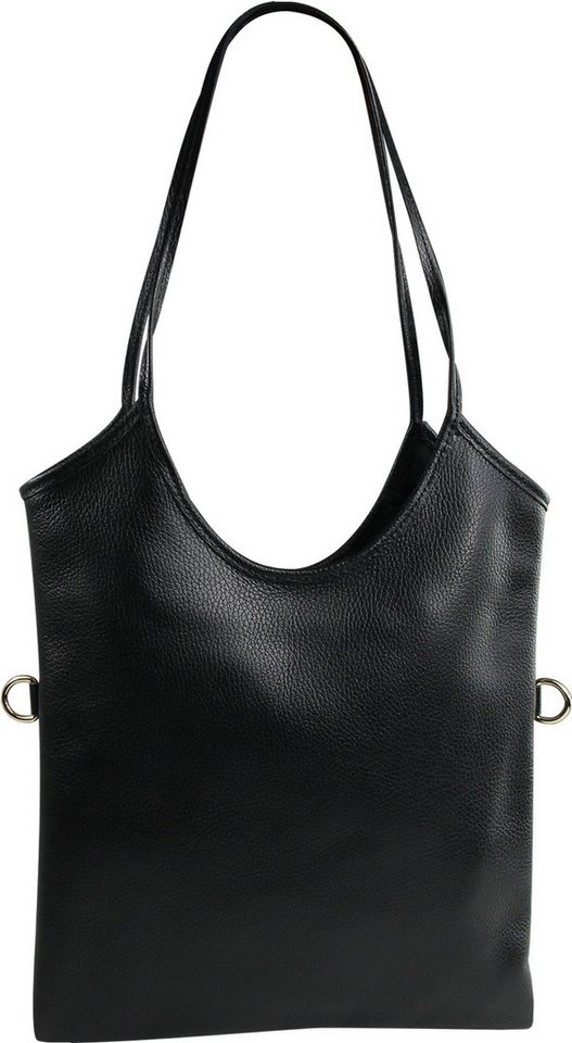 Toscanto Umhängetasche Toscanto Damen Umhängetasche Leder (Umhängetasche), Damen Leder Umhängetasche, schwarz ca. 32cm von Toscanto