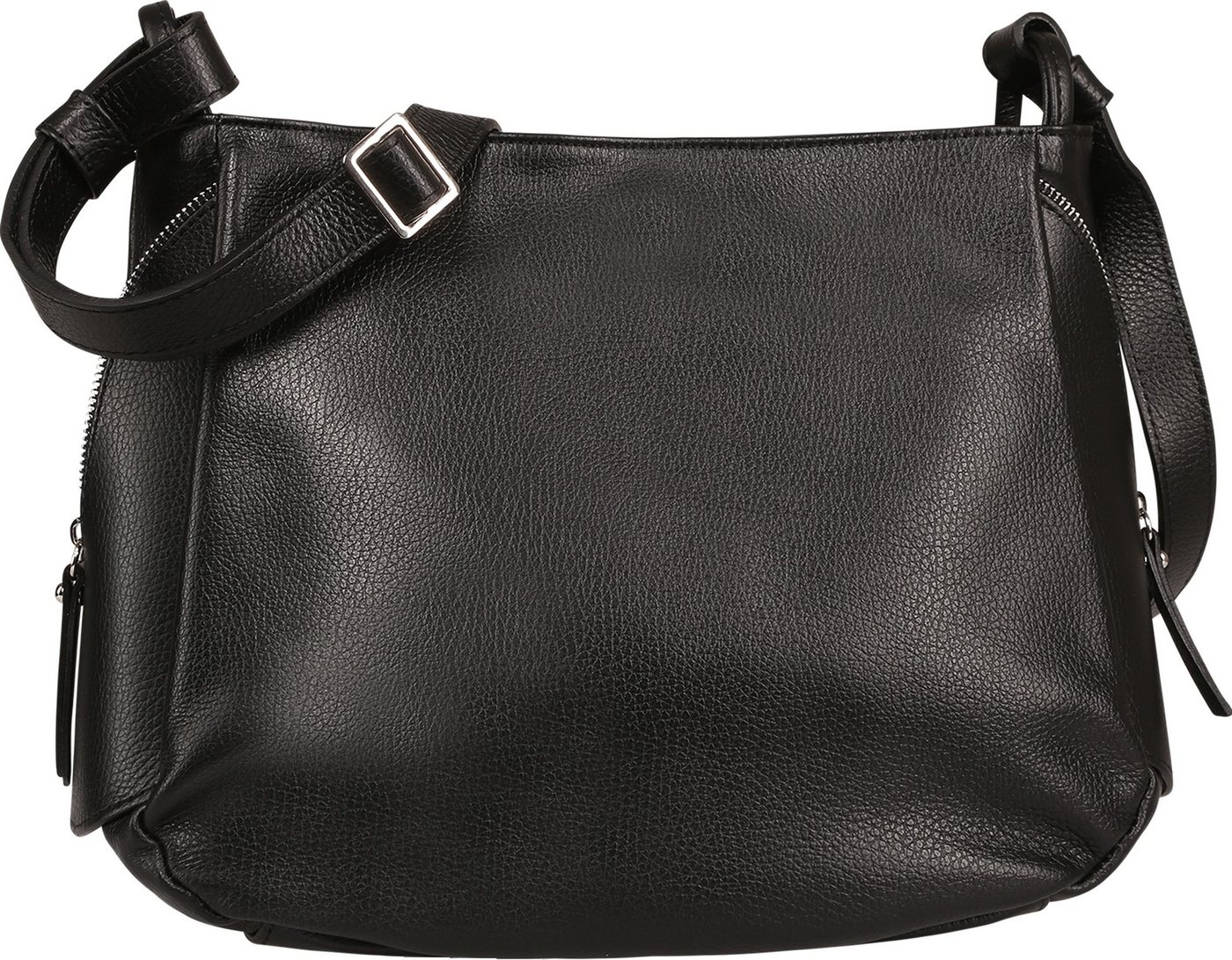 Toscanto Umhängetasche Toscanto Damen Umhängetasche Leder (Umhängetasche), Damen Leder Umhängetasche, schwarz ca. 35cm von Toscanto