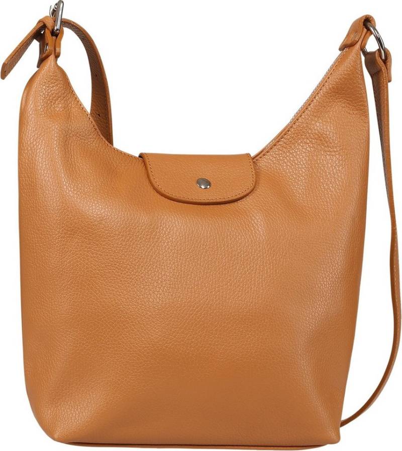 Toscanto Umhängetasche Toscanto Damen Umhängetasche Leder (Umhängetasche), Damen Leder Umhängetasche, tan, hellbraun ca. 32cm von Toscanto