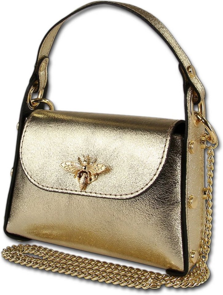 Toscanto Umhängetasche Toscanto Damen Umhängetasche Leder (Umhängetasche, Umhängetasche), Damen Tasche Echtes Leder gold, Made-In Italy von Toscanto