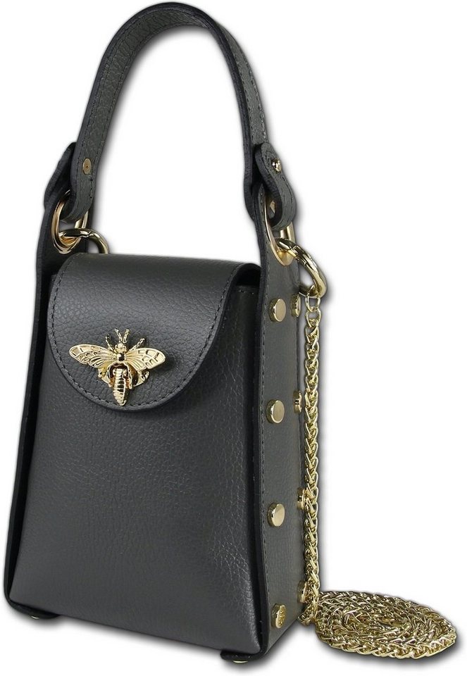 Toscanto Umhängetasche Toscanto Damen Umhängetasche Leder (Umhängetasche, Umhängetasche), Damen Tasche Echtes Leder grau, Made-In Italy von Toscanto