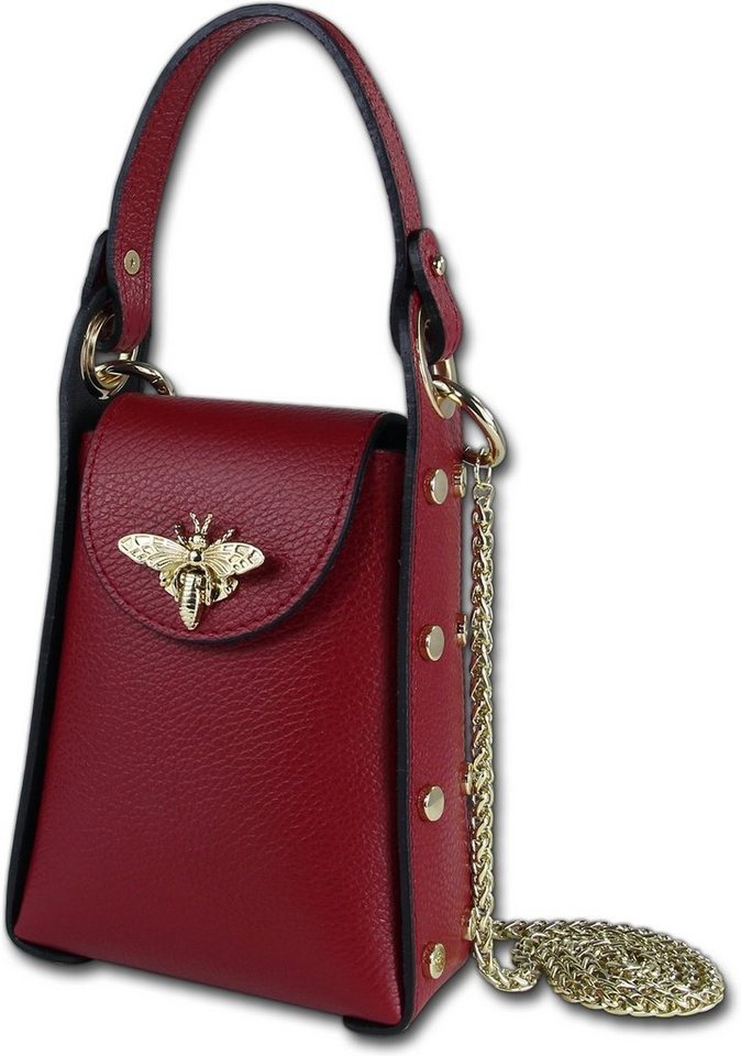 Toscanto Umhängetasche Toscanto Damen Umhängetasche Leder (Umhängetasche, Umhängetasche), Damen Tasche Echtes Leder rot, Made-In Italy von Toscanto