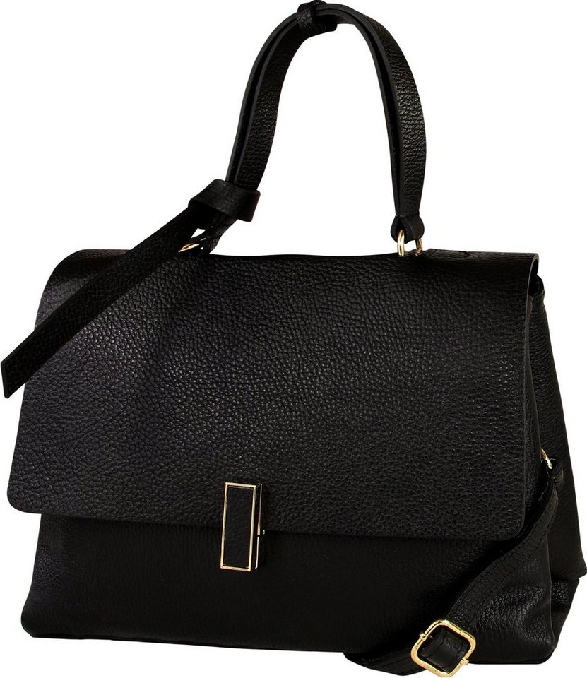 Toscanto Umhängetasche Toscanto Damen Umhängetasche Leder Tasche (Umhängetasche), Damen Umhängetasche Leder, schwarz, Größe ca. 31cm von Toscanto