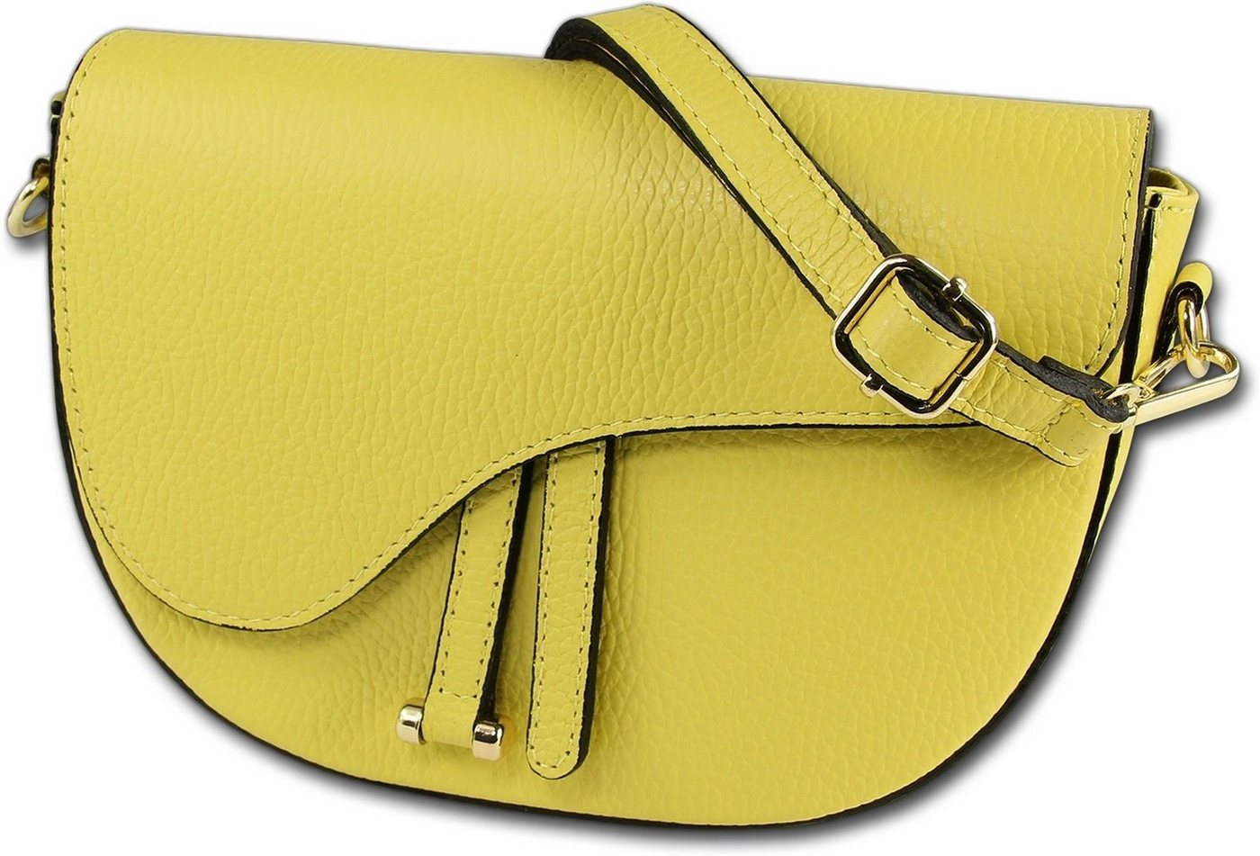 Toscanto Umhängetasche Toscanto Schultertasche, Umhängetasche (Umhängetasche, Umhängetasche), Damen Tasche Echtes Leder gelb, Made-In Italy von Toscanto