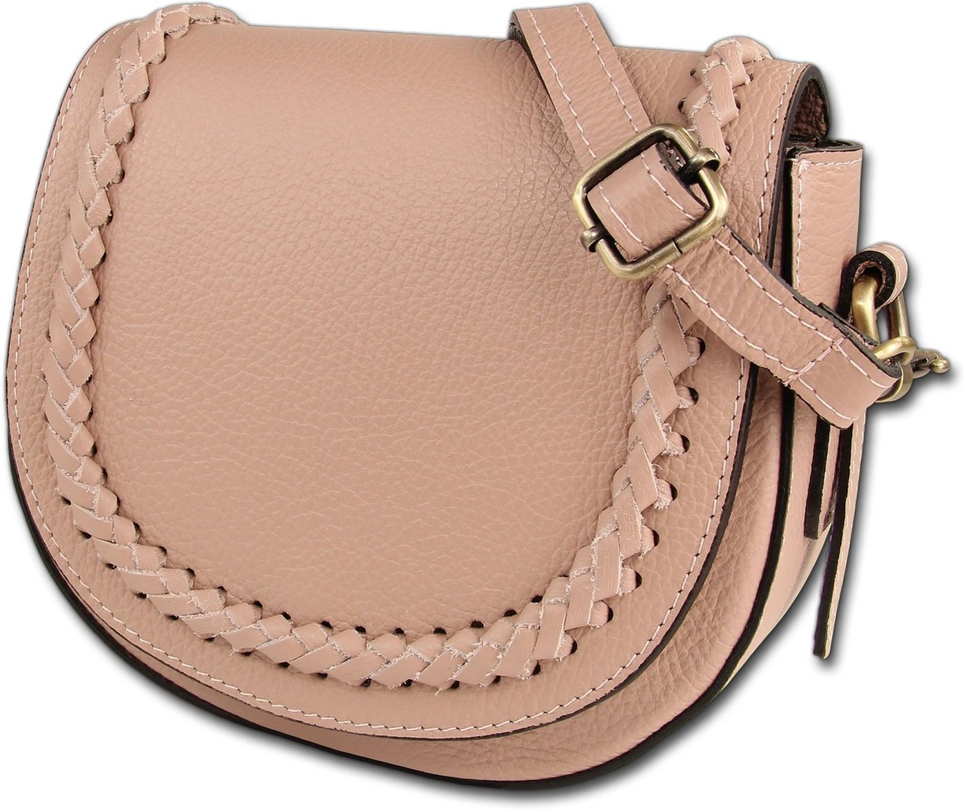 Toscanto Umhängetasche Toscanto Schultertasche, Umhängetasche (Umhängetasche, Umhängetasche), Damen Tasche Echtes Leder rosa, Made-In Italy von Toscanto