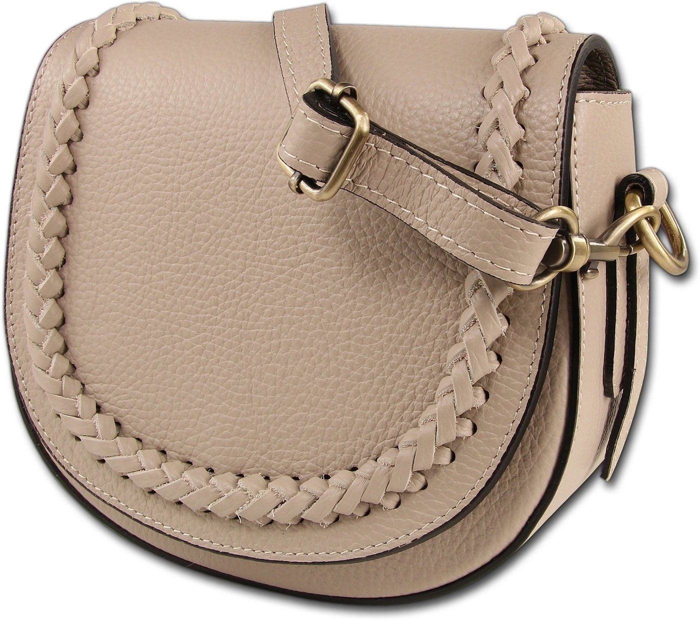 Toscanto Umhängetasche Toscanto Schultertasche, Umhängetasche (Umhängetasche, Umhängetasche), Damen Tasche Echtes Leder taupe, beige, Made-In Italy von Toscanto