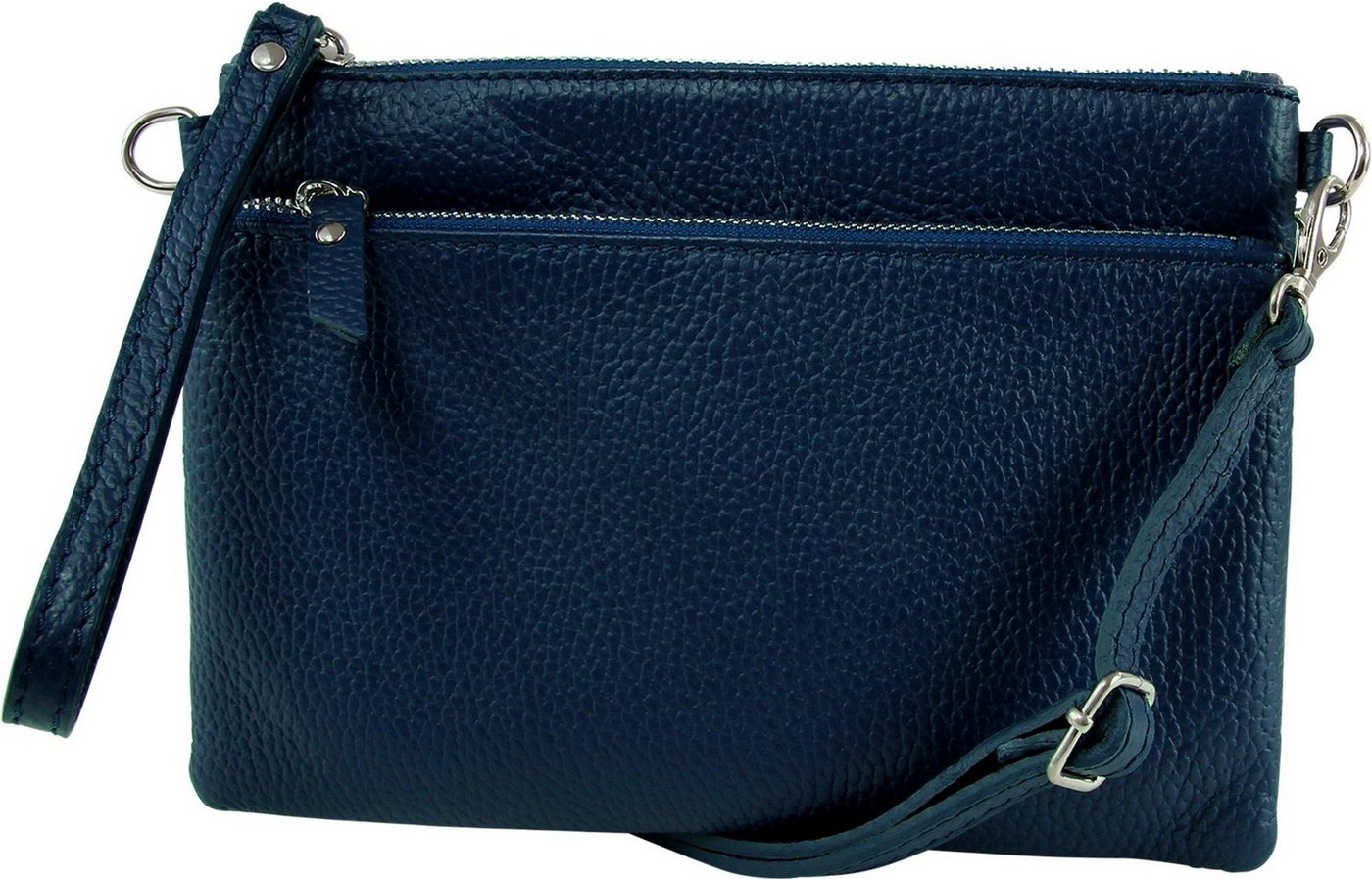 Toscanto Umhängetasche Toscanto Tasche blau Umhängetasche, (Umhängetasche), Damen, Jugend Umhängetasche, Handgelenktasche Leder, blau, Größe 23cm von Toscanto