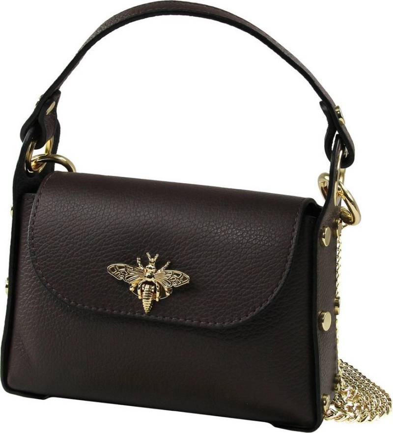 Toscanto Umhängetasche Toscanto Tasche dunkelbraun Leder (Umhängetasche), Damen Leder Umhängetasche, dunkelbraun ca. 19cm von Toscanto