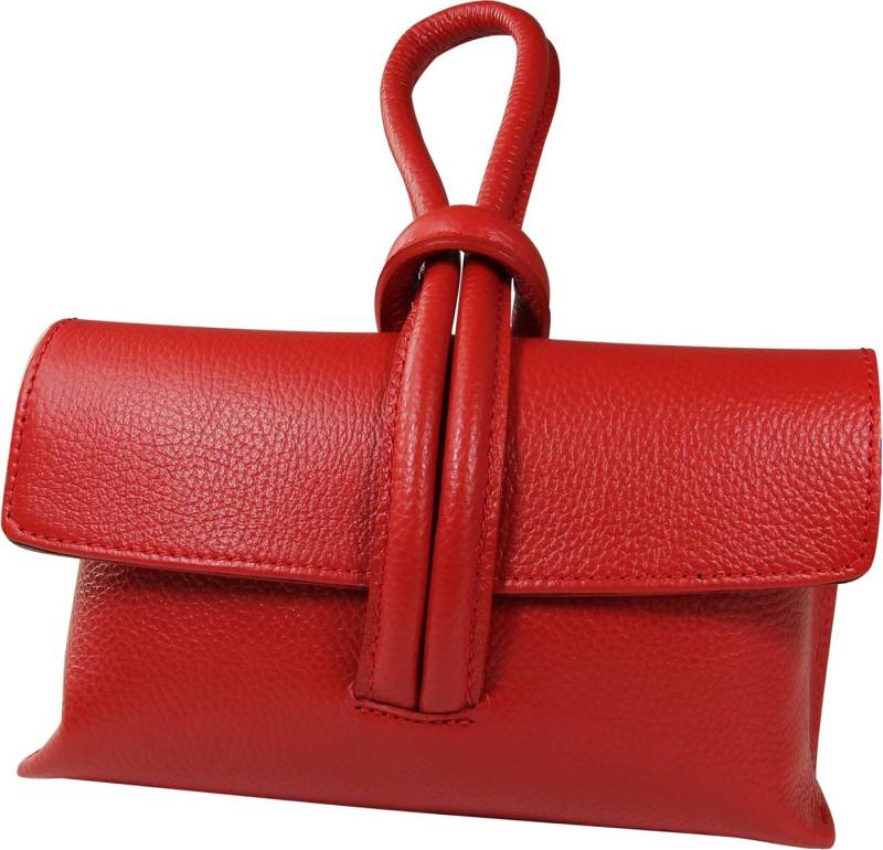 Toscanto Umhängetasche Toscanto Tasche rot Leder Abendtasche (Abendtasche), Damen Leder Abendtasche, Umhängetasche, rot ca. 23cm von Toscanto