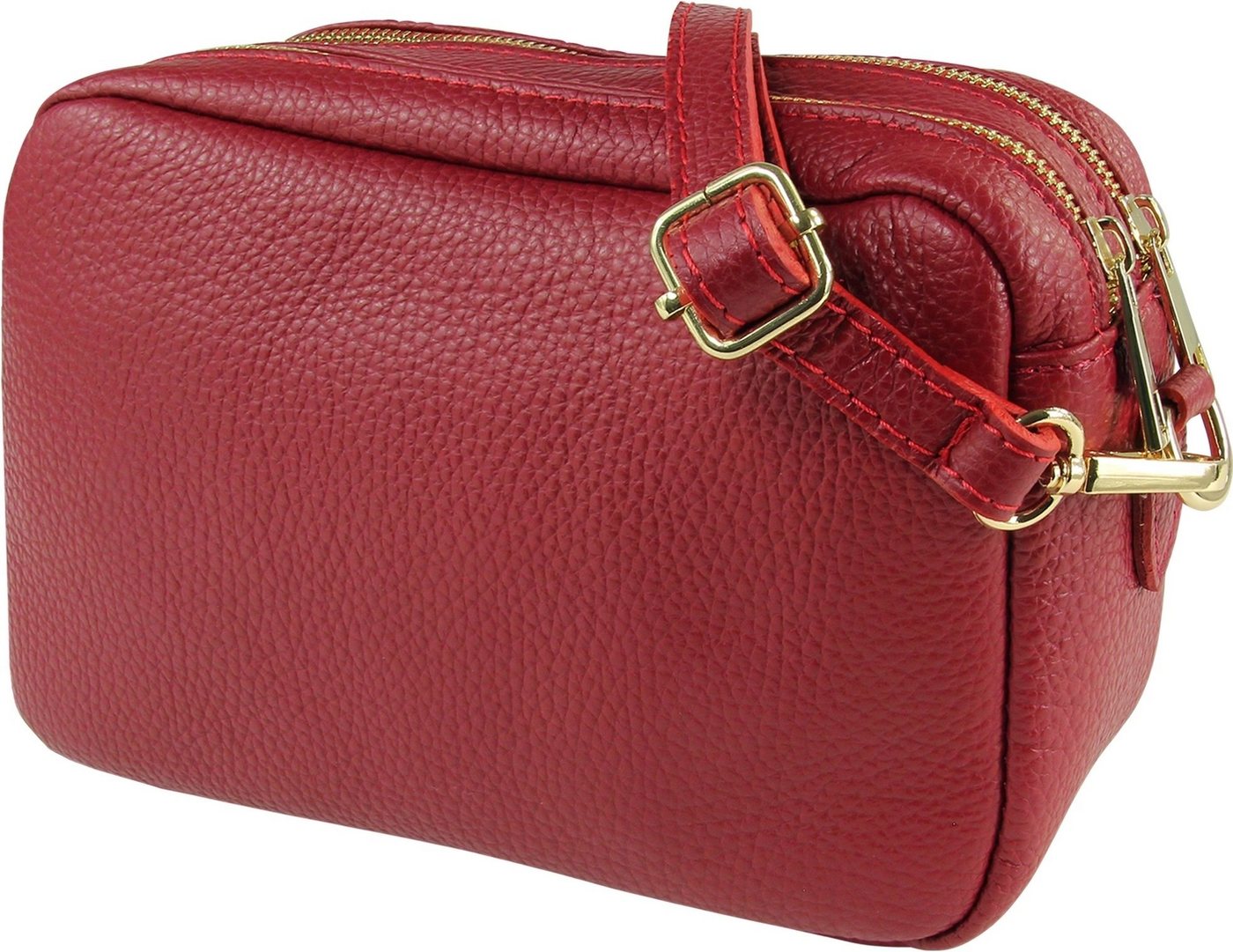 Toscanto Umhängetasche Toscanto Tasche rot Umhängetasche mittel (Umhängetasche), Damen Umhängetasche Leder, rot, Größe ca. 22cm von Toscanto