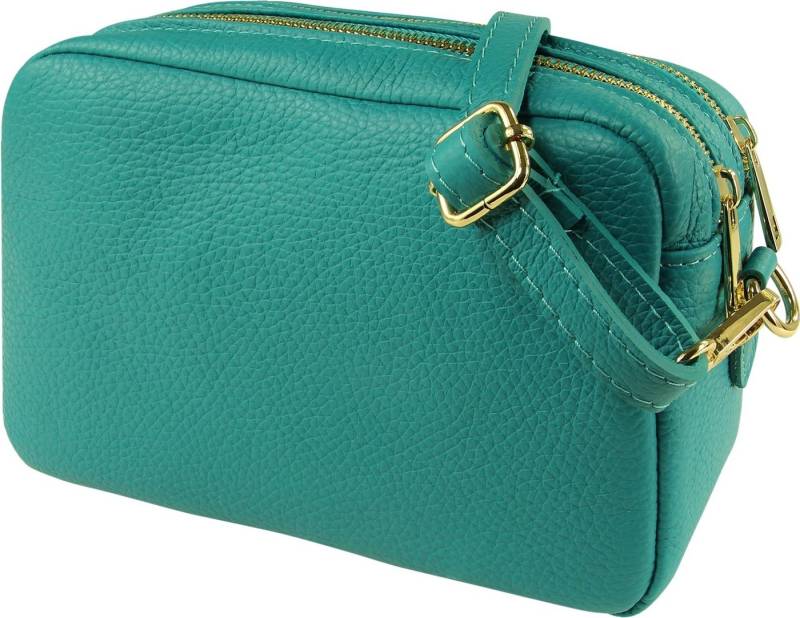 Toscanto Umhängetasche Toscanto Tasche türkis Umhängetasche (Umhängetasche), Damen Leder Umhängetasche, türkis ca. 22cm von Toscanto