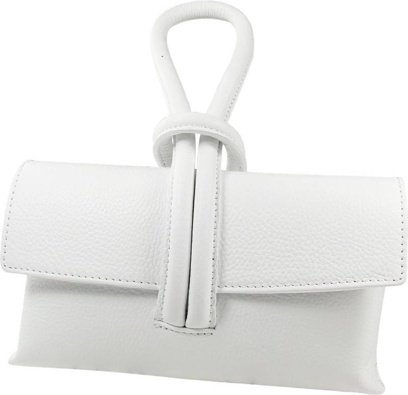 Toscanto Umhängetasche Toscanto Tasche weiß Leder Abendtasche (Abendtasche), Damen Leder Abendtasche, Umhängetasche, weiß ca. 23cm von Toscanto