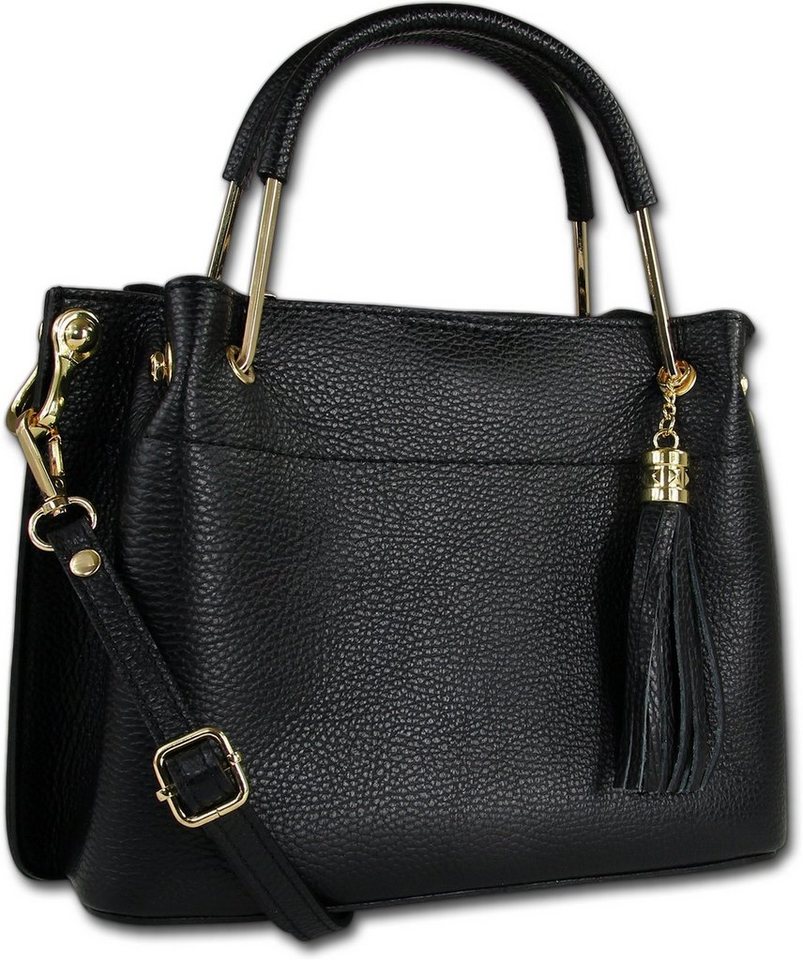 Toscanto Umhängetasche Toscanto Umhängetasche, Handtasche (Handtasche, Handtasche), Damen Tasche Echtes Leder schwarz, Made-In Italy von Toscanto