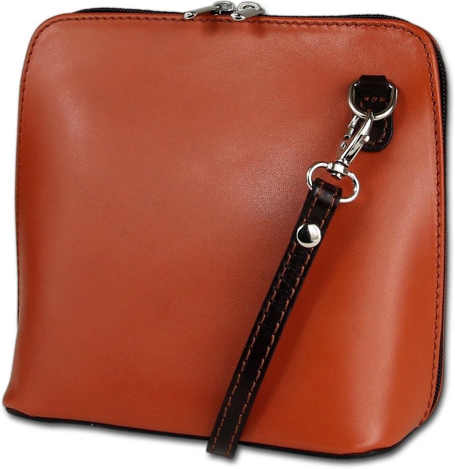 Toscanto Umhängetasche Toscanto Umhängetasche, Schultertasche (Schultertasche, Schultertasche), Damen Tasche Echtes Leder, Rindsleder cognac, braun, Made-In Italy von Toscanto