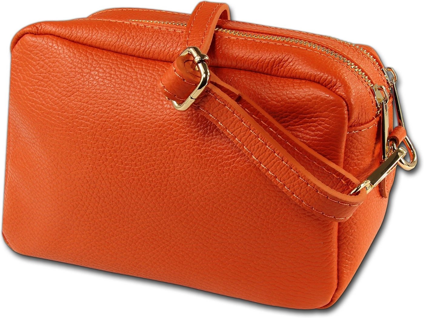 Toscanto Umhängetasche Toscanto Umhängetasche Freizeit (Umhängetasche, Umhängetasche), Damen Tasche Echtes Leder orange, Made-In Italy von Toscanto