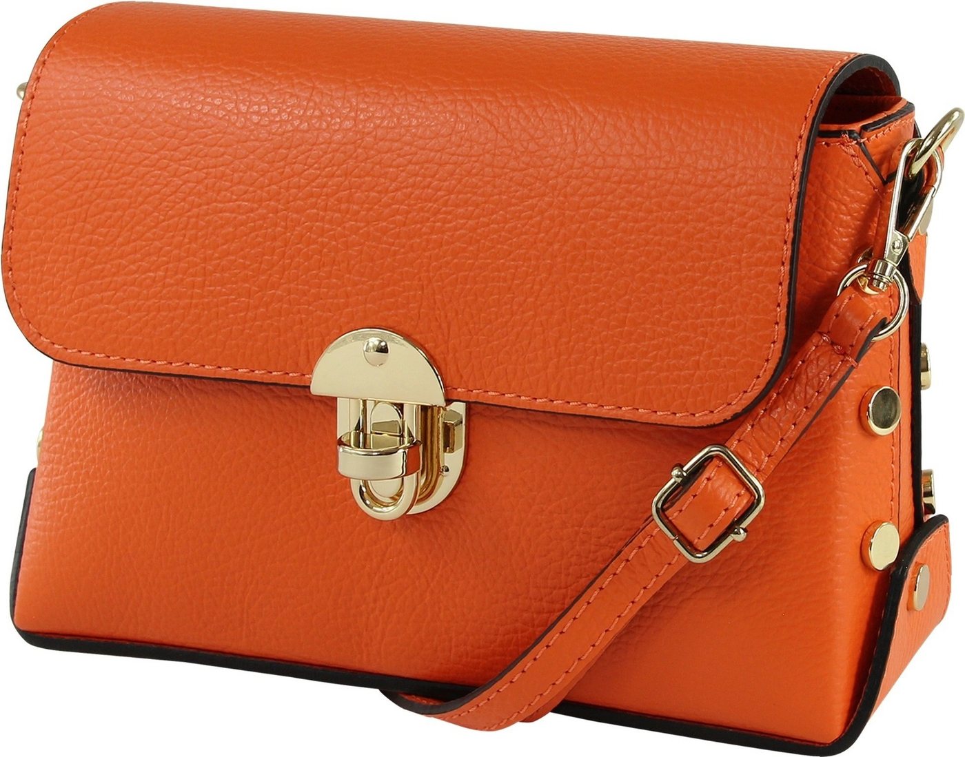 Toscanto Umhängetasche Toscanto Umhängetasche Freizeit (Umhängetasche, Umhängetasche), Damen Tasche Echtes Leder orange, Made-In Italy von Toscanto